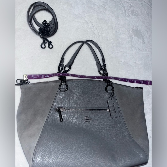 Chain Prairie Satchel Dark Gunmetal/ Heather Gray - Picture 4 of 9